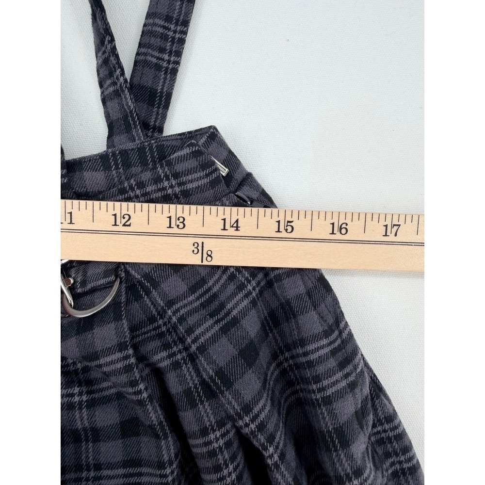 Hot Topic Plaid Mini Skirt w Suspenders Goth Grunge Y2K S - Picture 6 of 13